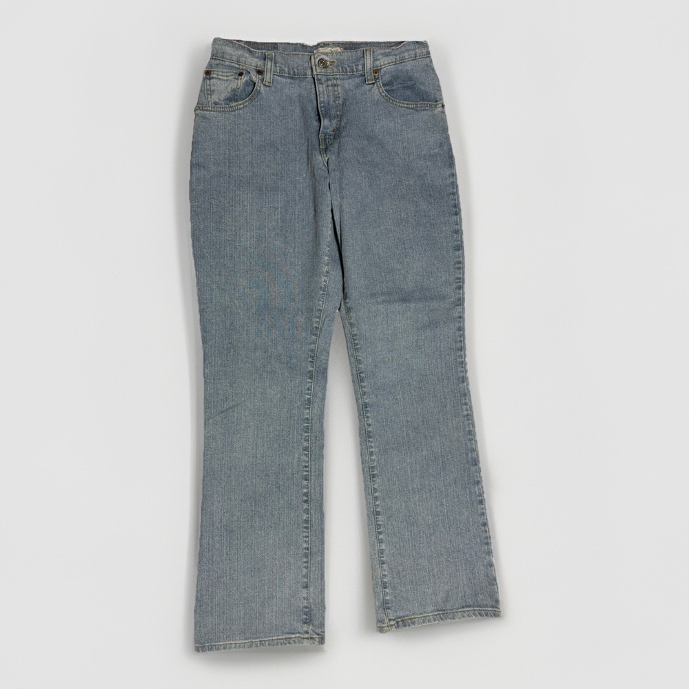 2006 Levi's 550 Relaxed‎ Boot Cut Jeans Womens 8 M Light Blue Y2K Vintage